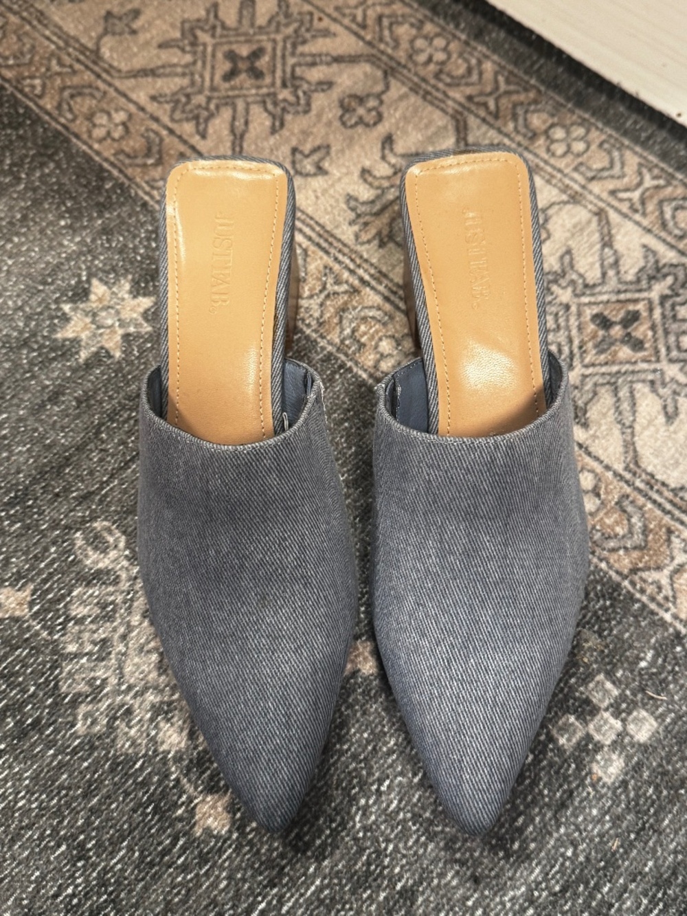 JUSTFAB | Denim Mules | Size 6.5
